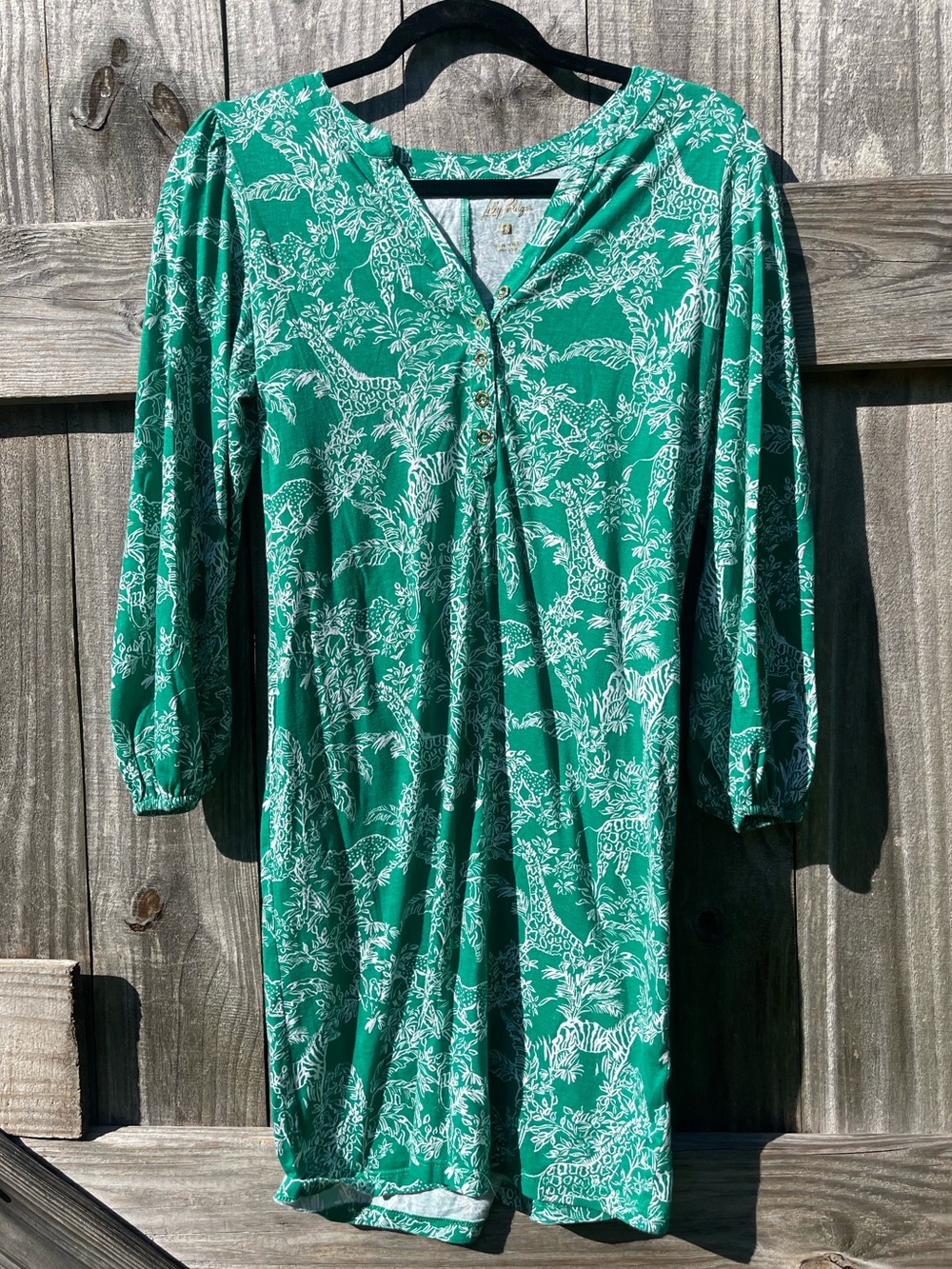 Lilly Pulitzer Green & White Mini Dress